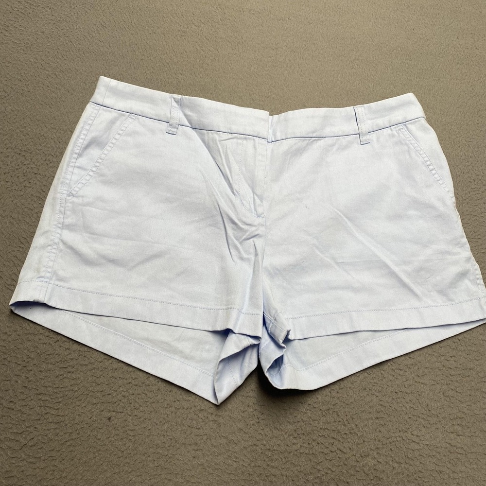 J.Crew Shorts Womens 14 Light Blue Chino Twill 3.5 Inseam Style H5616 Cotton